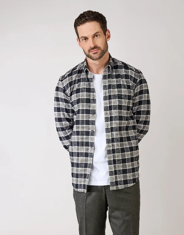 Ohope Black & White Check Flannel Shirt