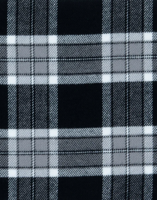 Ohope Black & White Check Flannel Shirt