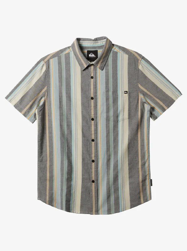 Oxford Stripe Classic Short Sleeve Shirt - Black Oxford Stripe Ss