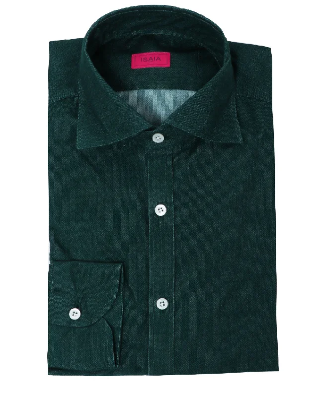 Green Corduroy Dress Shirt