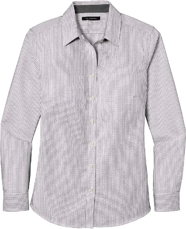 Port Authority Ladies SuperPro Oxford Stripe Shirt