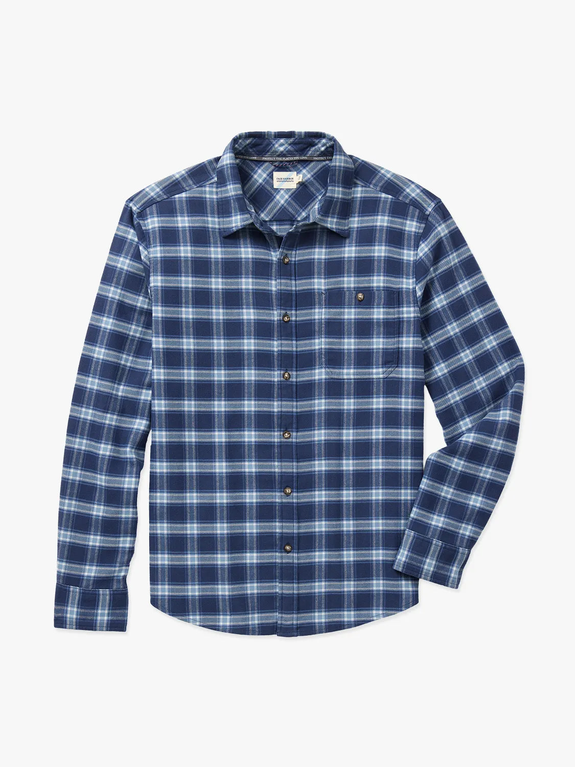 Seaside Lightweight Flannel | Cloudy Blue Plaid