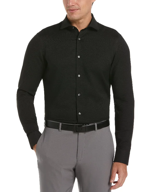 Slim Fit Tech Textured Dobby Dress Shirt