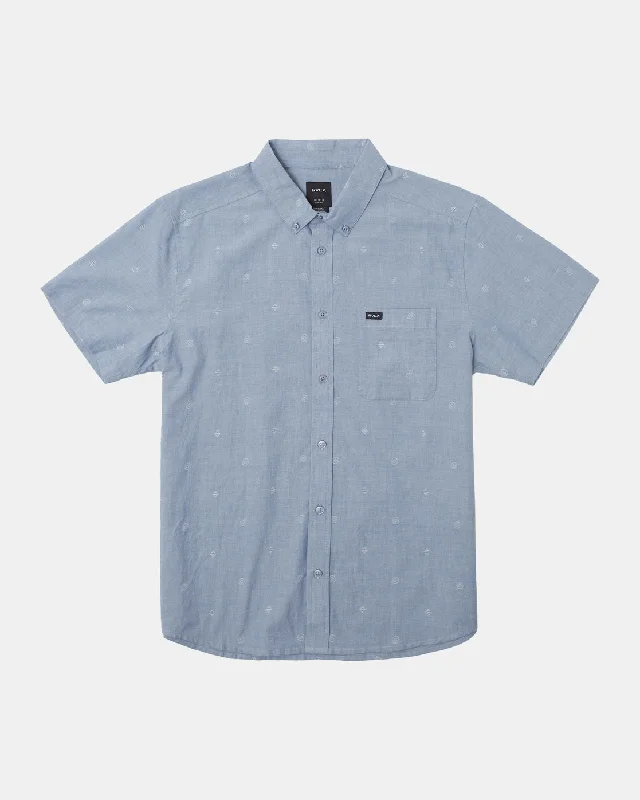 That'll Do Dobby Short Sleeve Shirt - Baja Blue