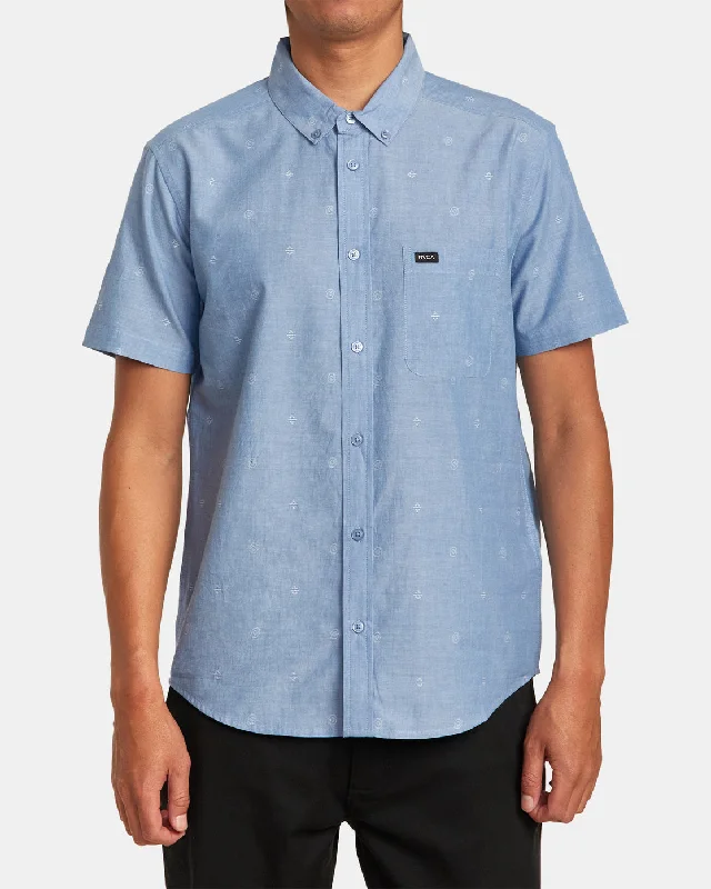 That'll Do Dobby Short Sleeve Shirt - Baja Blue