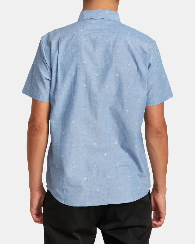 That'll Do Dobby Short Sleeve Shirt - Baja Blue