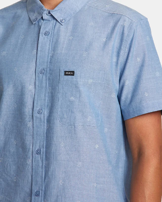 That'll Do Dobby Short Sleeve Shirt - Baja Blue