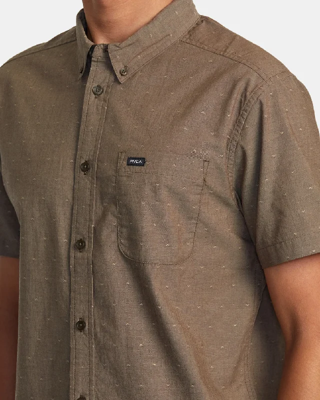 That'll Do Dobby Short Sleeve Shirt - Chocolate