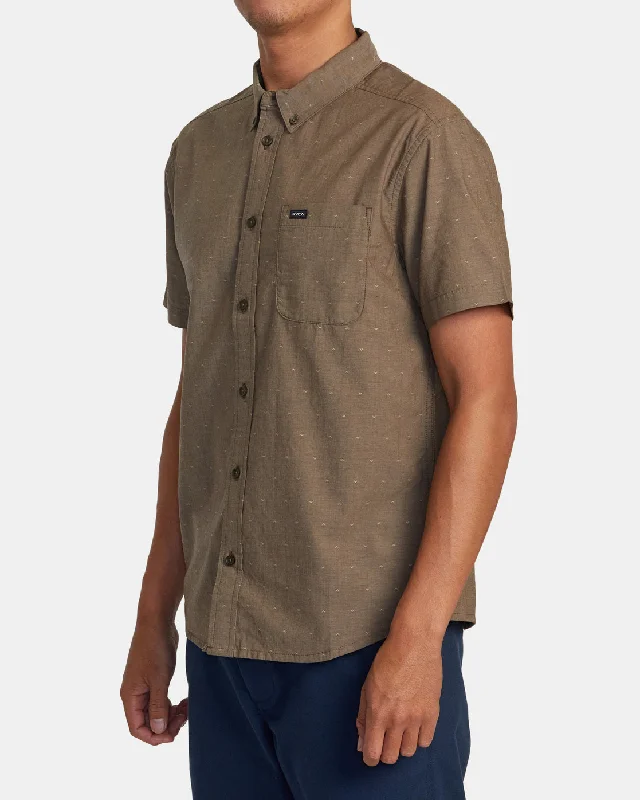 That'll Do Dobby Short Sleeve Shirt - Chocolate