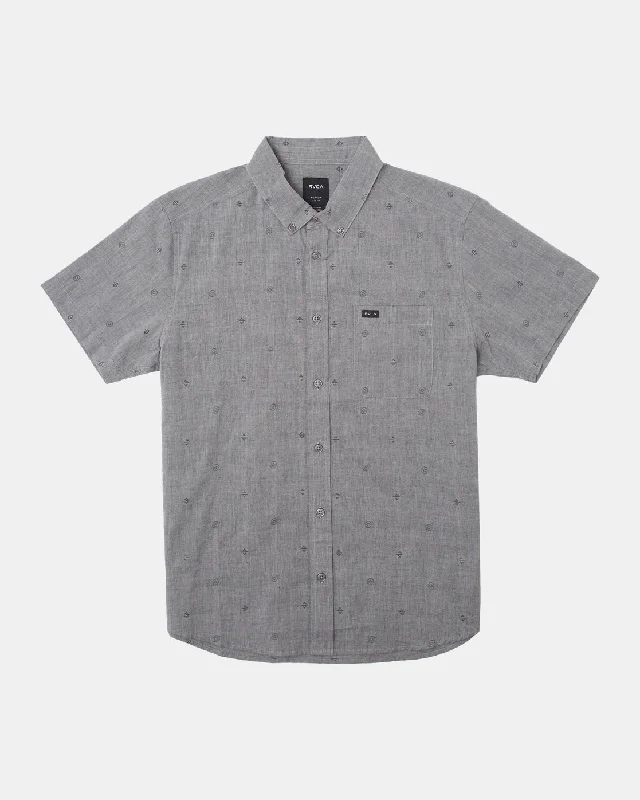 That'll Do Dobby Short Sleeve Shirt - Grey