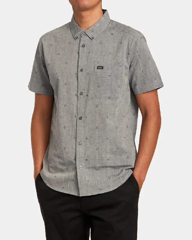 That'll Do Dobby Short Sleeve Shirt - Grey