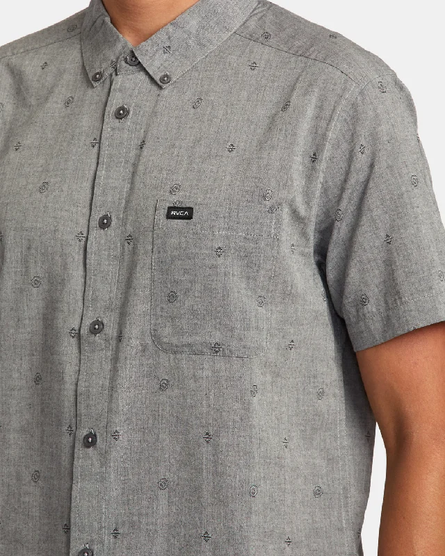 That'll Do Dobby Short Sleeve Shirt - Grey