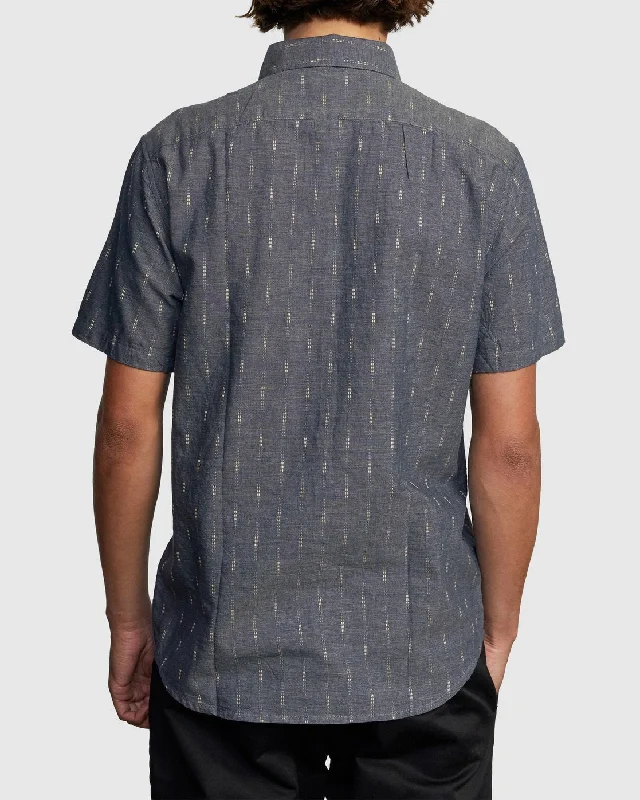 That'll Do Dobby Short Sleeve Shirt - Moody Blue