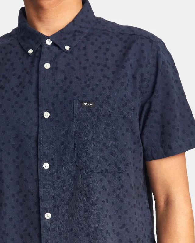 That'll Do Dobby Short Sleeve Shirt - New Navy