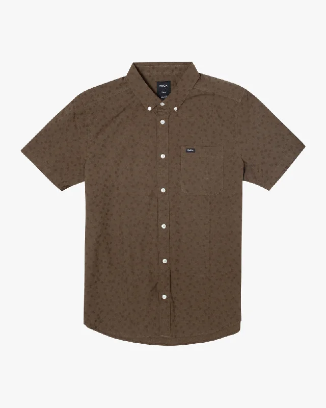 That'll Do Dobby Short Sleeve Shirt - Tobacco