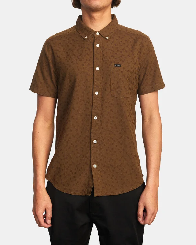 That'll Do Dobby Short Sleeve Shirt - Tobacco