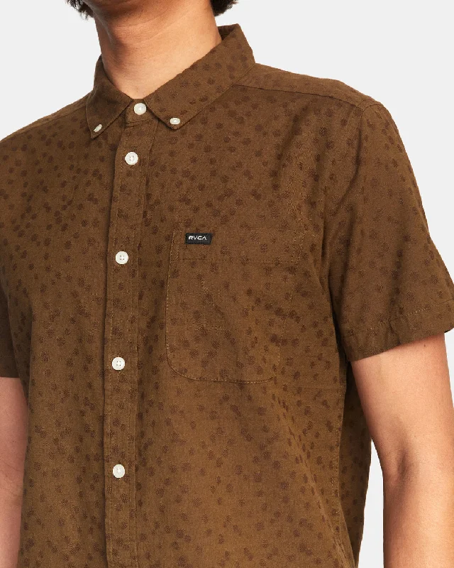 That'll Do Dobby Short Sleeve Shirt - Tobacco