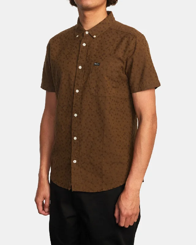 That'll Do Dobby Short Sleeve Shirt - Tobacco