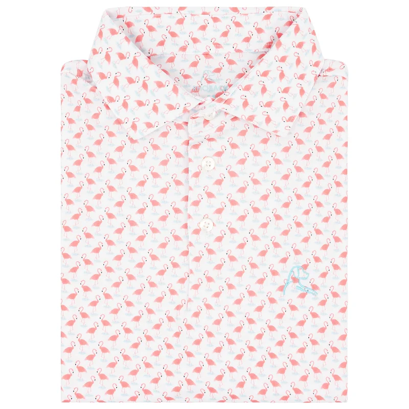 The Mingo | Performance Polo | The Mingo - White/Petal Pink