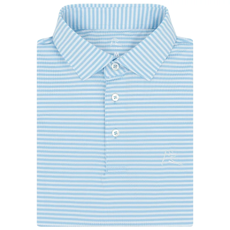 The Birdie Stripe | Performance Polo | The Birdie Stripe - Pure Blue/White