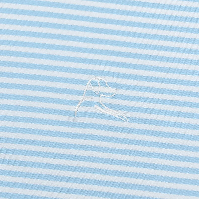 The Birdie Stripe | Performance Polo | The Birdie Stripe - Pure Blue/White