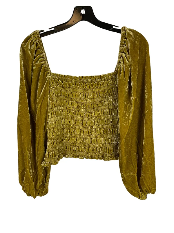 Top Long Sleeve By Anthropologie In Green, Size: S