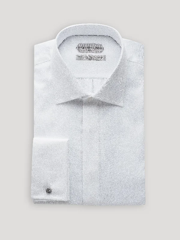 Dress Shirt Elite Collection | Classic Fit French Cuff Non-Iron for Men | White