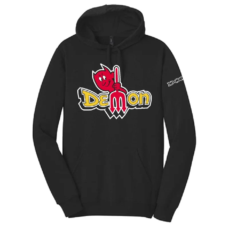 Dodge Demon Vintage Logo Hoodie Sweatshirt - Black