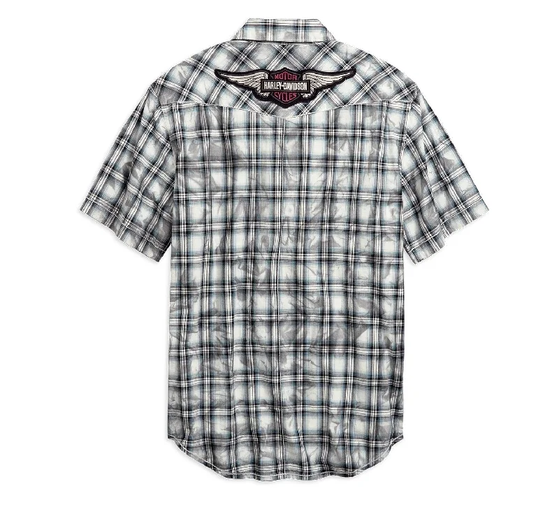 Harley-Davidson® Men's Winged Logo Plaid Shirt - 96763-19VM