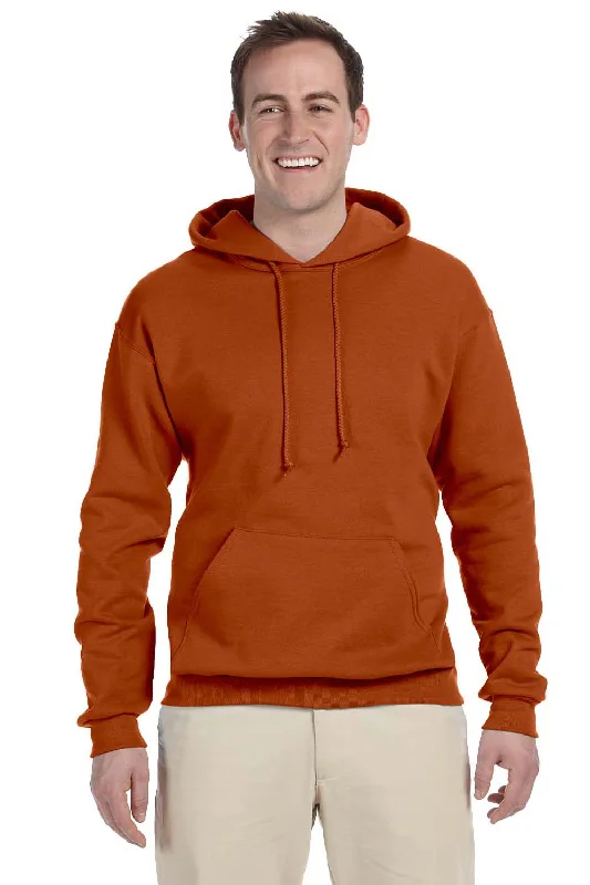 Jerzees Mens NuBlend Pill Resistant Fleece Hooded Sweatshirt Hoodie - Texas Orange