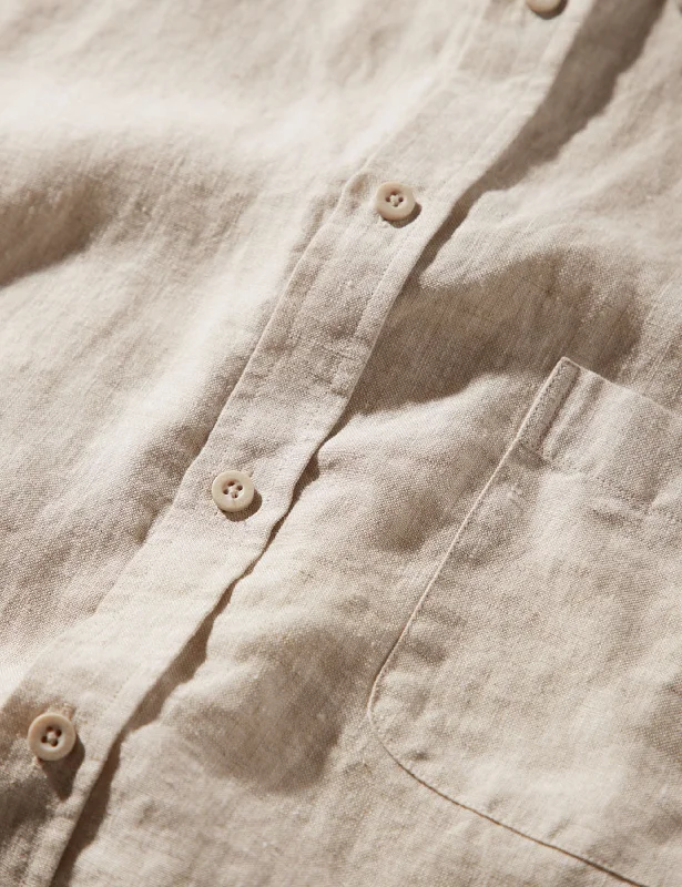 Linen Short Sleeve Shirt - Natural