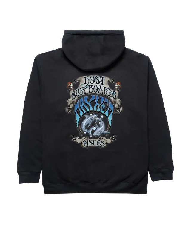 Lost Pisces Hooded Sweatshirt-Black