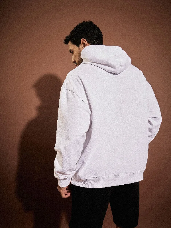 Men White PACIFIC Oversized Hoodie