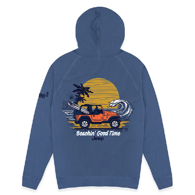 Mens Jeep® Beachin Zip French Terry Hooded Sweatshirt - Slate