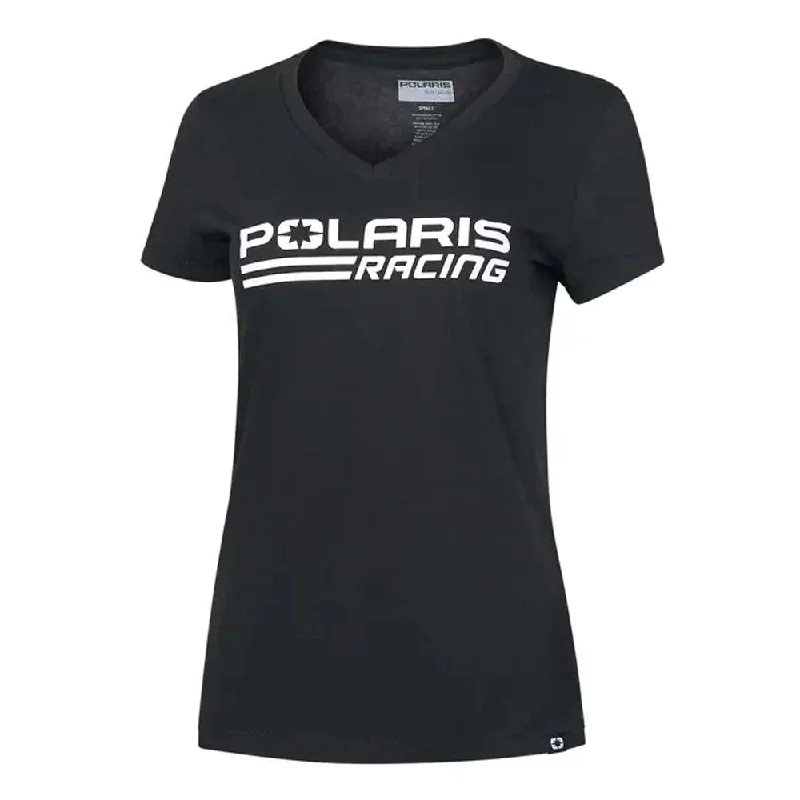 Polaris  Women's Racing Tee T-Shirt Soft Comfy Durable Classic Fit Black