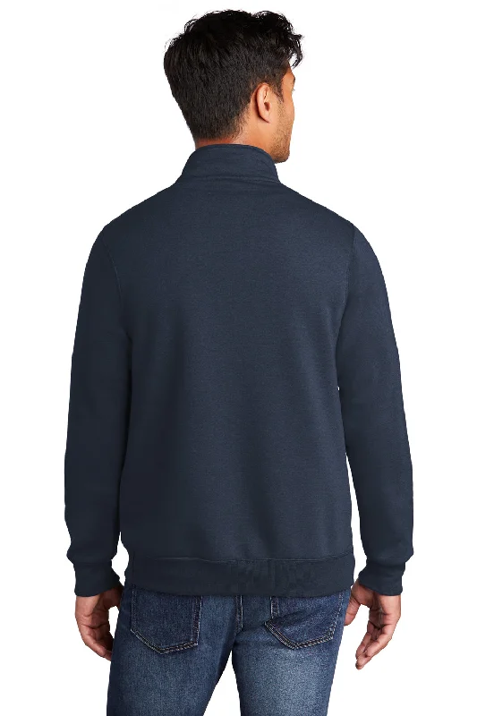 Port & Company Mens Core Fleece 1/4 Zip Sweatshirt - Navy Blue