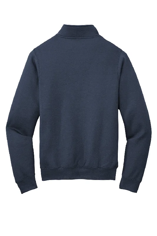 Port & Company Mens Core Fleece 1/4 Zip Sweatshirt - Navy Blue