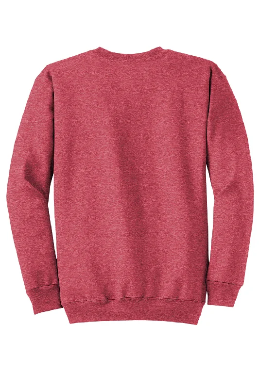 Port & Company Mens Core Pill Resistant Fleece Crewneck Sweatshirt - Heather Red