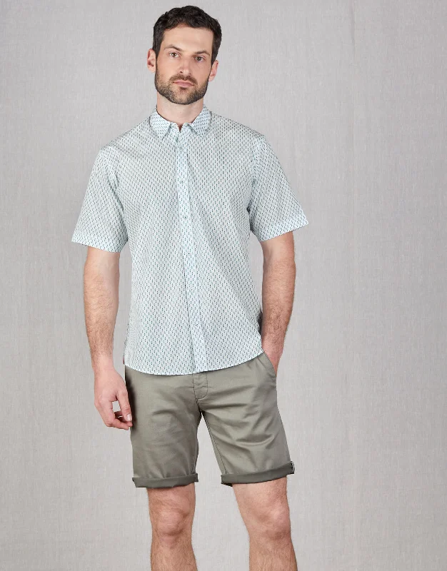 Raglan Green Diamond Short Sleeve Shirt