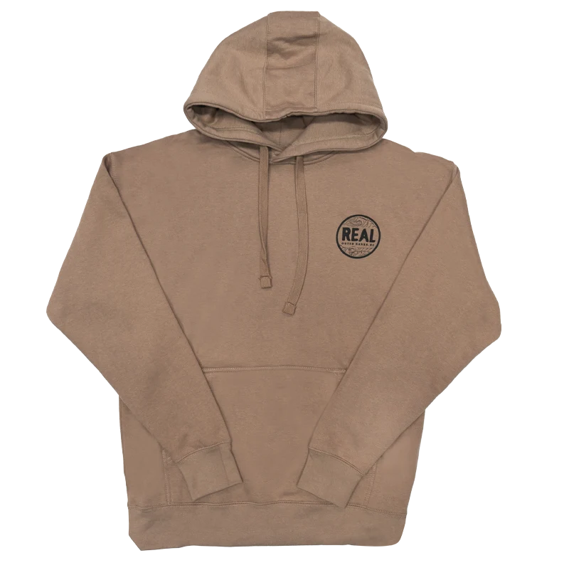 REAL Outer Banks Map Hooded Sweatshirt-Latte