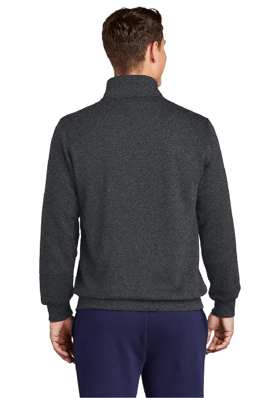 Sport-Tek Mens Shrink Resistant Fleece Full Zip Sweatshirt - Heather Graphite Grey