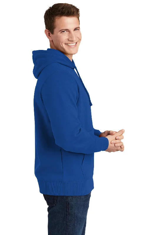 Sport-Tek Mens Shrink Resistant Fleece Hooded Sweatshirt Hoodie - True Royal Blue