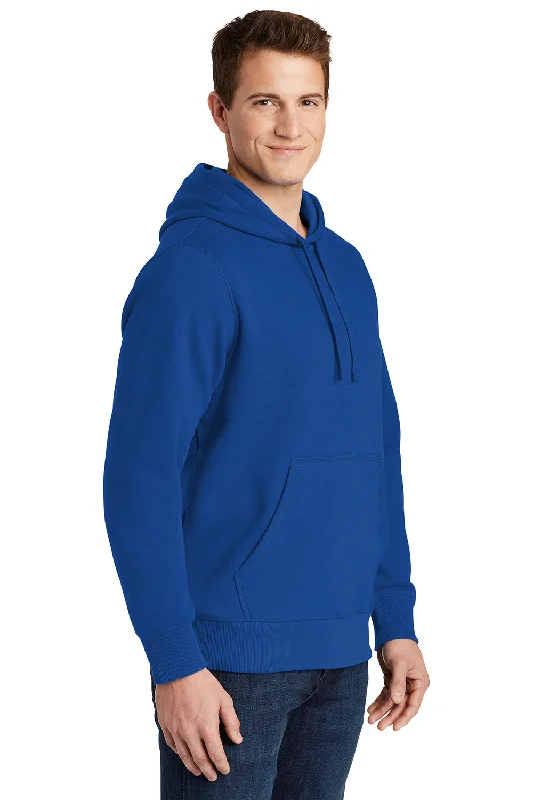 Sport-Tek Mens Shrink Resistant Fleece Hooded Sweatshirt Hoodie - True Royal Blue