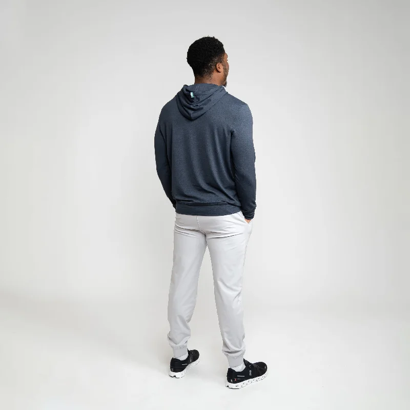 Hesi Performance Hoodie | Heather - Postgame Grey/Midnight Black