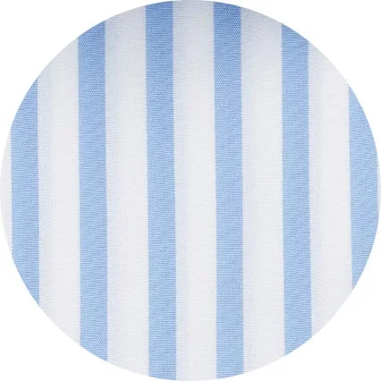 Sky Blue Classic Fit Short Sleeve Striped Shirt