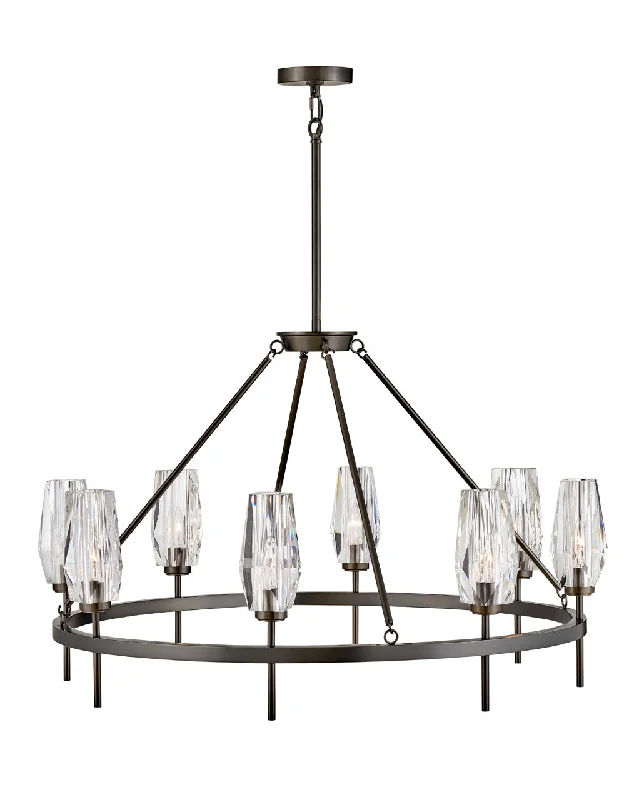 Victorian - Inspired Chandeliers with Ornate DetailsVictorian - Inspired Chandeliers with Ornate DetailsAna INDOOR - 8lt Large Single Tier Chandelier - 38258BX
