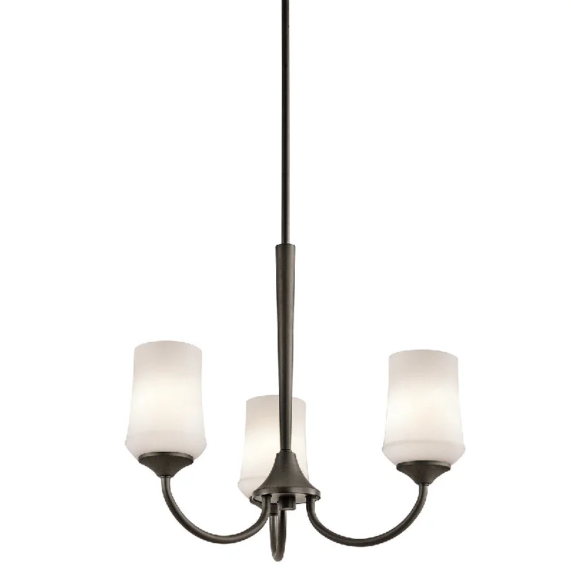 Chandeliers with Metal Frames in Silver FinishChandeliers with Metal Frames in Silver FinishAubrey - 3lt Chandelier - 43664OZ