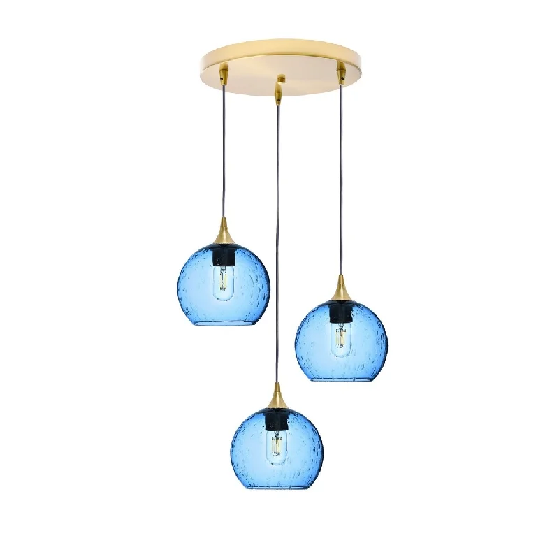 Steel Blue / Polished Brass