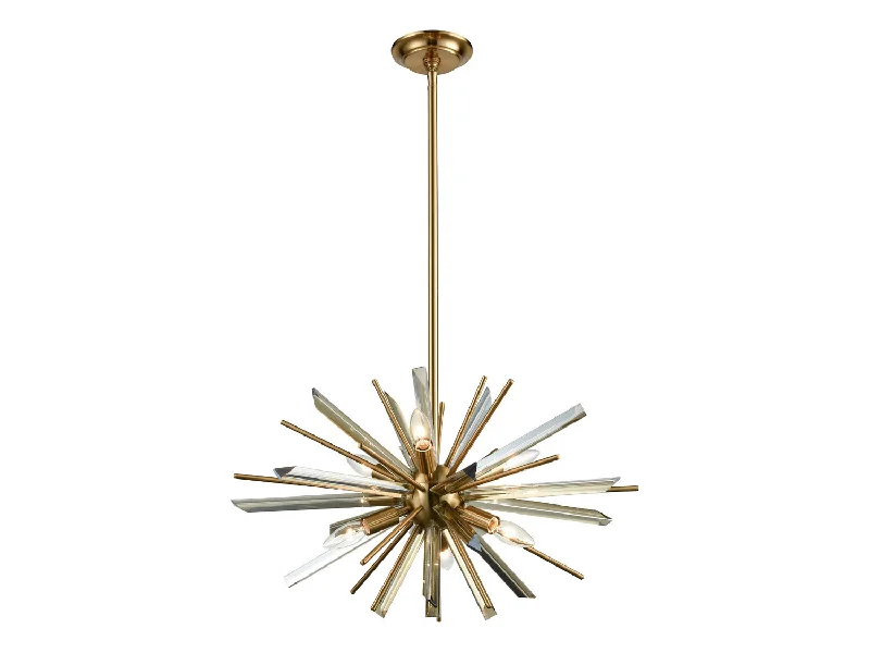 Minimalist Chandeliers for Sleek and Simple InteriorsMinimalist Chandeliers for Sleek and Simple InteriorsAvenue Palisades Ave. HF8201-AB Chandelier Light - Antique Brass With Champagne Glass