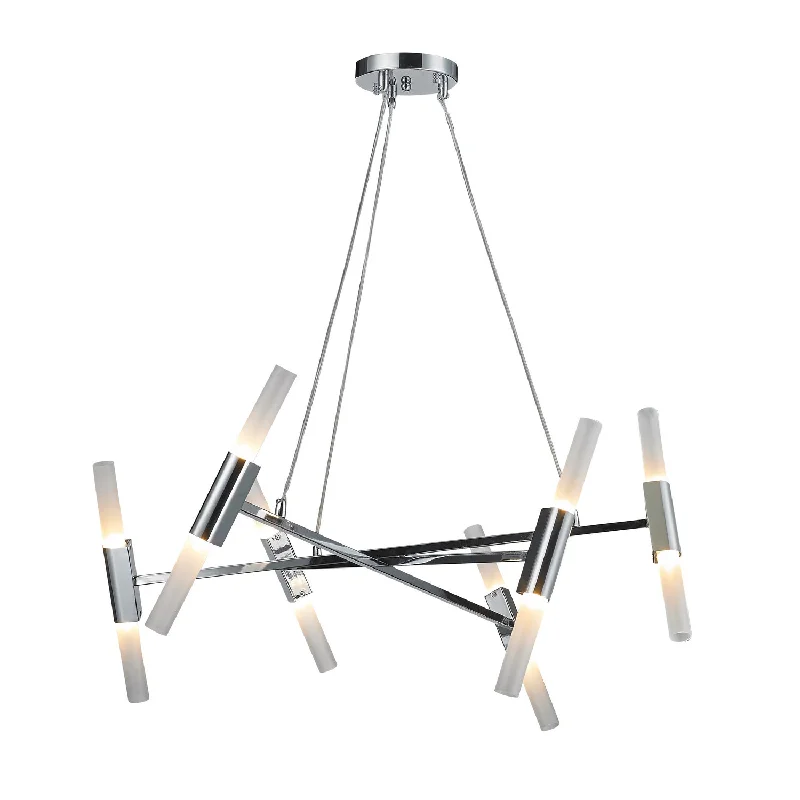 Chandeliers with Frosted Glass for a Softer Light DiffusionChandeliers with Frosted Glass for a Softer Light DiffusionBethel International LX53-32CH Chandelier Light - Chrome